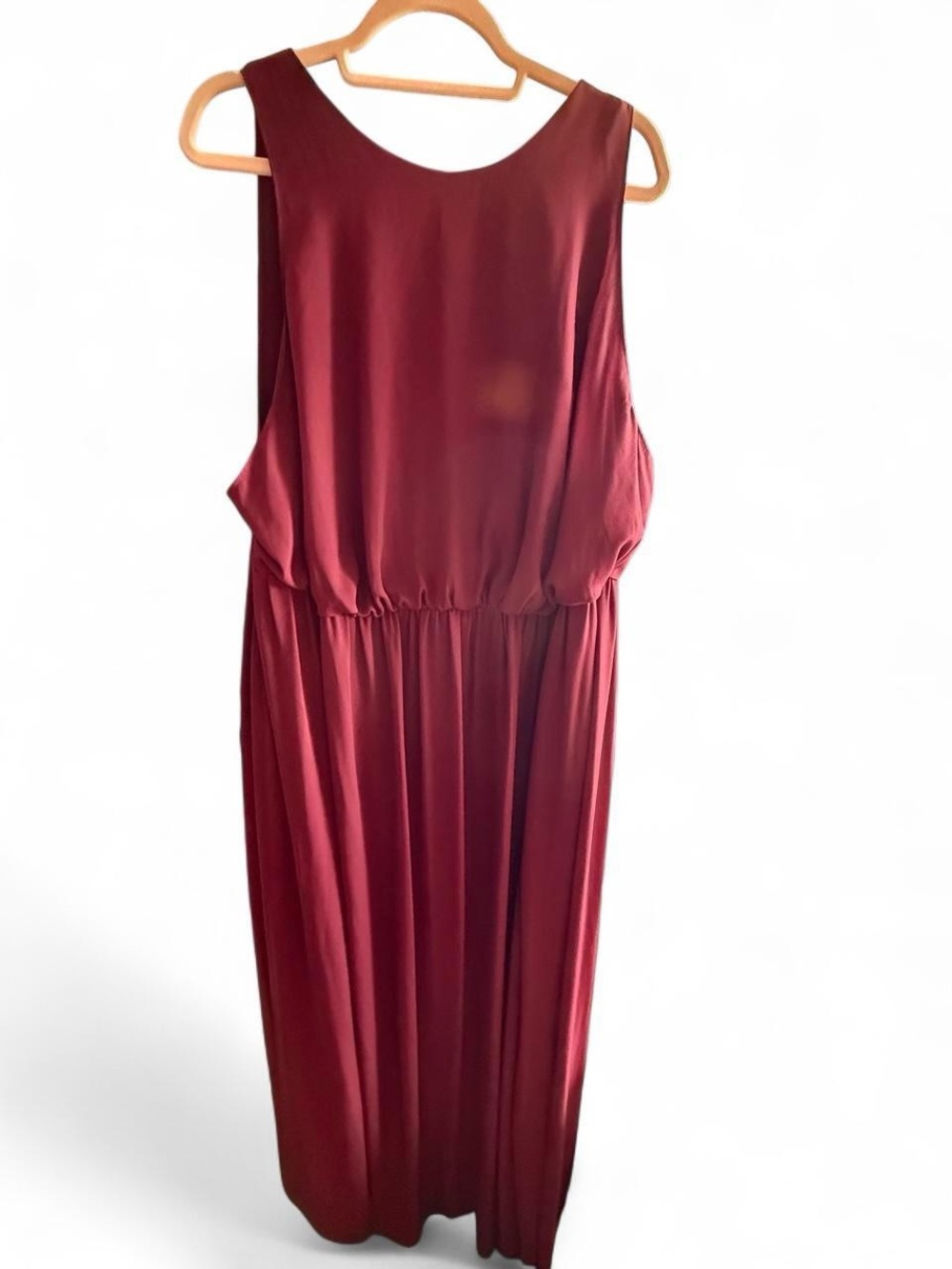 White by Vera Wang Sleeveless Maxi Dress in Burgundy